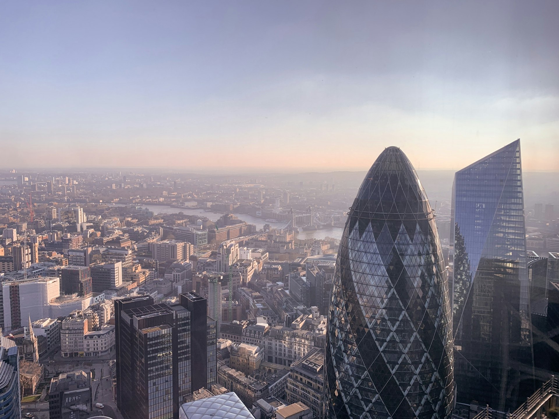 London financial district skyline